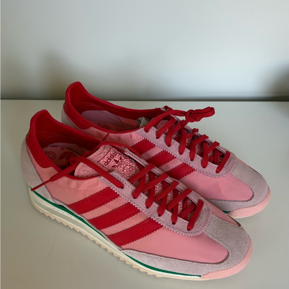 Adidas Women's Vibrant Pink and Red Sneakers